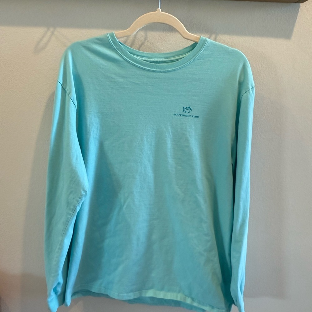 Southern Tide Aqua Long Sleeve Shirt Men’s Size Large